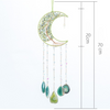 Jade Colour Moon Shape with Healing Green Agates