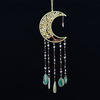 Jade Colour Moon Shape with Healing Green Agates