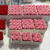 Luxury Medium Preserved Rose Square Box - 9 Pink Roses