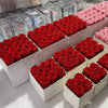 Luxury Medium Preserved Rose Square Box - 9 Red Roses