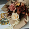 real preserved rose close up, natural petal texture