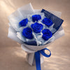 preserved roses gift bouquet blue, long lasting roses