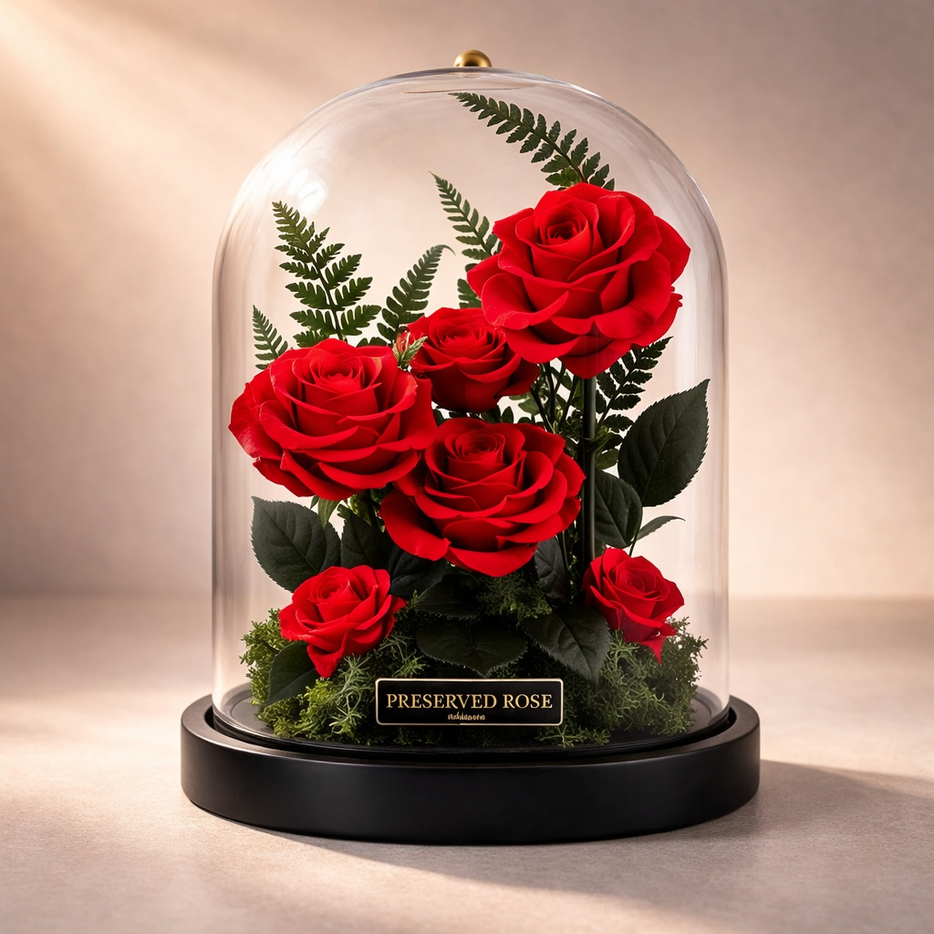 The Manor Dome - Forever Rose in Glass Dome