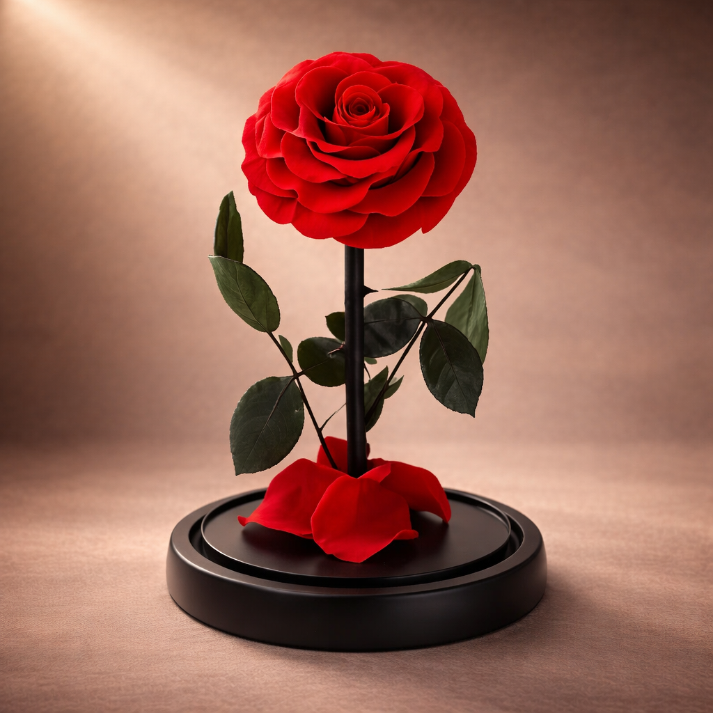 Single Dome - Preserved Rose Glass Dome