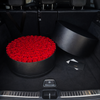 Black luxury round box filled with 99 red preserved roses, romantic proposal rose gift