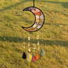 Chromatically Dazzling Moon Shape Dream Catcher with Healing Agate Crystal