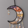 Chromatically Dazzling Moon Shape Dream Catcher with Healing Agate Crystal
