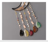 Chromatically Dazzling Moon Shape Dream Catcher with Healing Agate Crystal