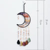 Chromatically Dazzling Moon Shape Dream Catcher with Healing Agate Crystal