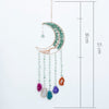 Turquoise Blue Crystal Moon Shape Dream Catcher with Healing Large Agate