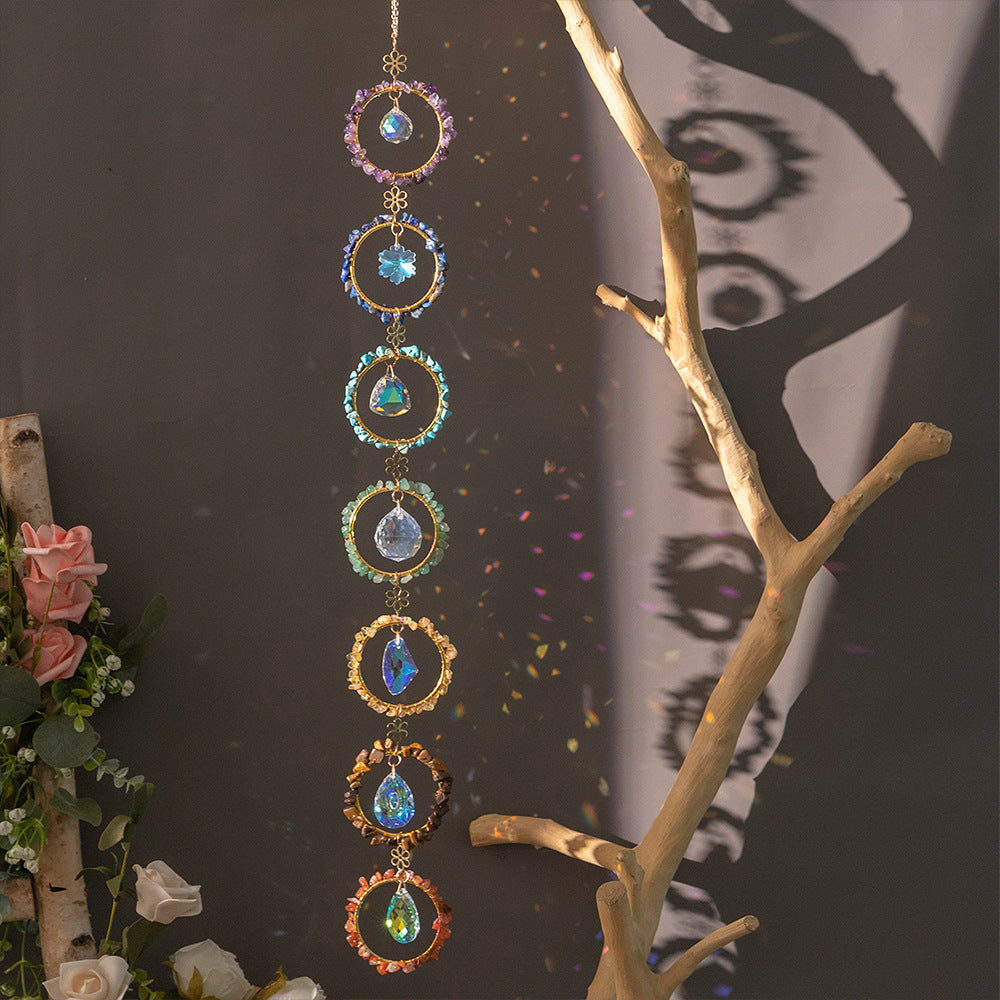 7 Rings Colorful Crystal Sun Catcher