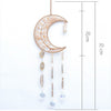 Yellow Crystal Moon Shape Dream Catcher with 9 Healing Agate