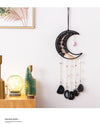 Black Crystal Moon Shape Dream Catcher with 5 Healing Agate