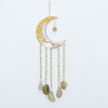 Golden Color Moon Shape Dream Catcher with Healing Agate