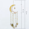 Golden Color Moon Shape Dream Catcher with Healing Agate
