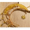 Golden Color Moon Shape Dream Catcher with Healing Agate