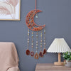 Orange Moon Shape Dream Catcher with Healing Agate
