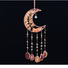 Orange Moon Shape Dream Catcher with Healing Agate