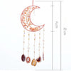 Orange Moon Shape Dream Catcher with Healing Agate