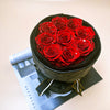 Preserved Roses Leather Style Bouquet – 9 Roses – Classic Red