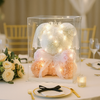 Pink Rose Bear with Crown - 40cm
