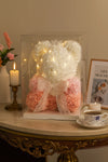 Pink Rose Bear with Crown - 40cm