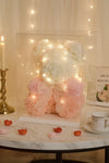 Pink Rose Bear with Crown - 40cm
