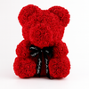 Red Rose Bear with Black Bow - 40cm