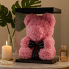 Pink Rose Bear with Bow-40cm