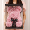 Pink Rose Bear with Bow-40cm
