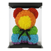 Rainbow Rose Bear with Bow - 40cm