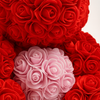 Red Rose Bear with Pink Heart-25cm