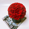 Preserved Roses Box - Round Dome - Red - 24 Roses