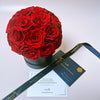 Preserved Roses Box - Round Dome - Red - 24 Roses