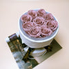 Preserved Roses Leather Style Bouquet – 9 Roses – Blush Pink