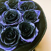 Preserved Roses Leather Style Bouquet– 9 Roses – Galaxy Dark