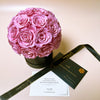 Preserved Roses Box - Round Dome - Pink - 24 Roses