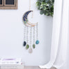 Ocean Moon Shape Dream Catcher with Healing Agate