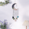 Ocean Moon Shape Dream Catcher with Healing Agate