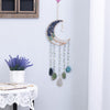 Ocean Moon Shape Dream Catcher with Healing Agate