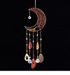 Red Bright Moon Shape Dream Catcher with Healing Agate