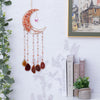 Flaming Red Moon Shape Dream Catcher with Healing Agate