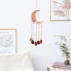 Flaming Red Moon Shape Dream Catcher with Healing Agate