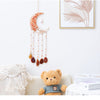 Flaming Red Moon Shape Dream Catcher with Healing Agate