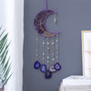 Purple Crystal Moon Shape Dream Catcher with Healing Agate