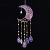Purple Crystal Moon Shape Dream Catcher with Healing Agate