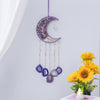 Purple Crystal Moon Shape Dream Catcher with Healing Agate
