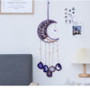 Purple Crystal Moon Shape Dream Catcher with Healing Agate