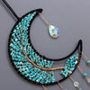 Turquoise Moon Shape Dream Catcher with Healing Agate