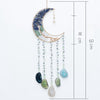 Ocean Moon Shape Dream Catcher with Healing Agate